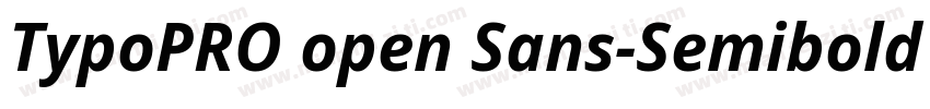 TypoPRO open Sans-Semibold ltalic字体转换